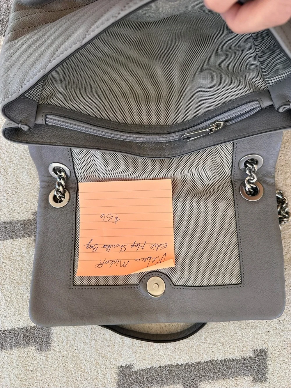Rebecca minkoff shoulder bag gray